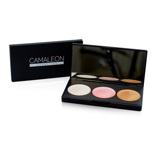 CAMALEON ILUMINADOR 100% NATURAL CREMA PALETA 3 COLORES 2