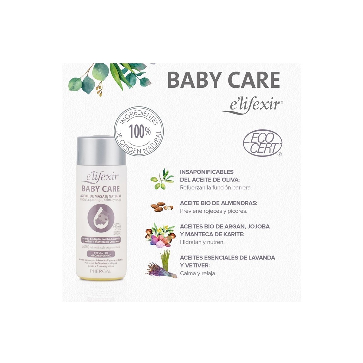 E´LIFEXIR-ELIFEXIR BABY CARE ACEITE DE MASAJE...