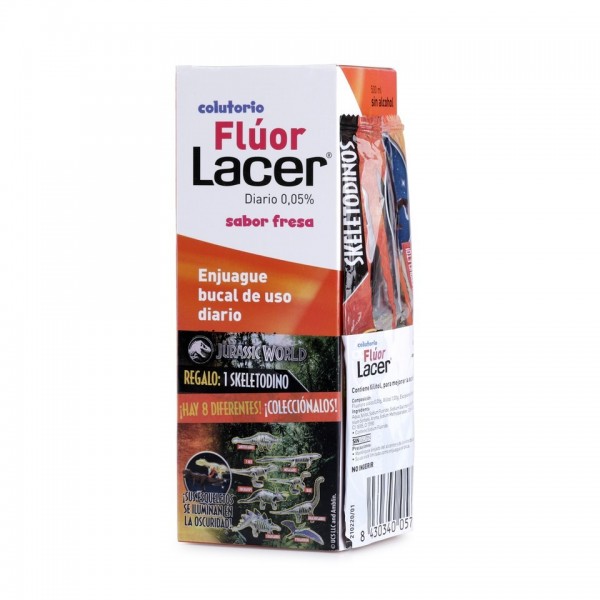 LACER COLUTORIO FLUOR DIARIO 0,05 % FRESA 500 ML