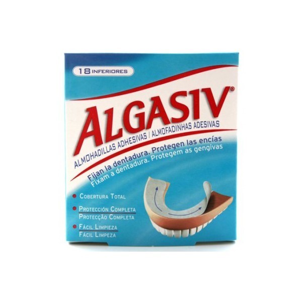 ALGASIV ALMOHADILLAS ADHESIVAS PROTESIS 18 U INFERIOR