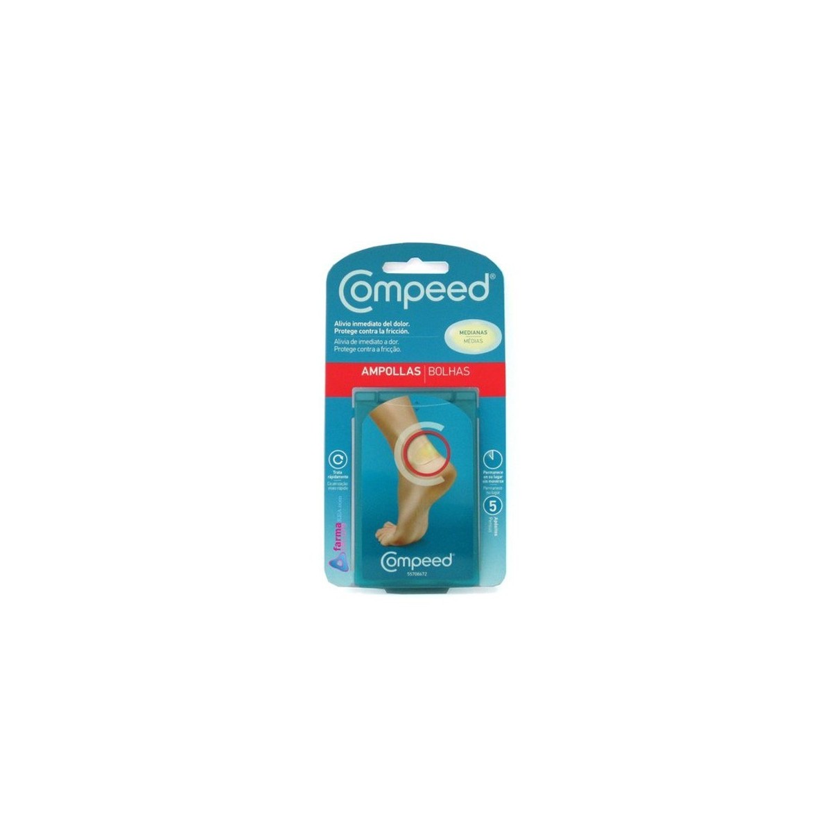 COMPEED AMPOLLAS HIDROCOLOIDE T- MED 10 U