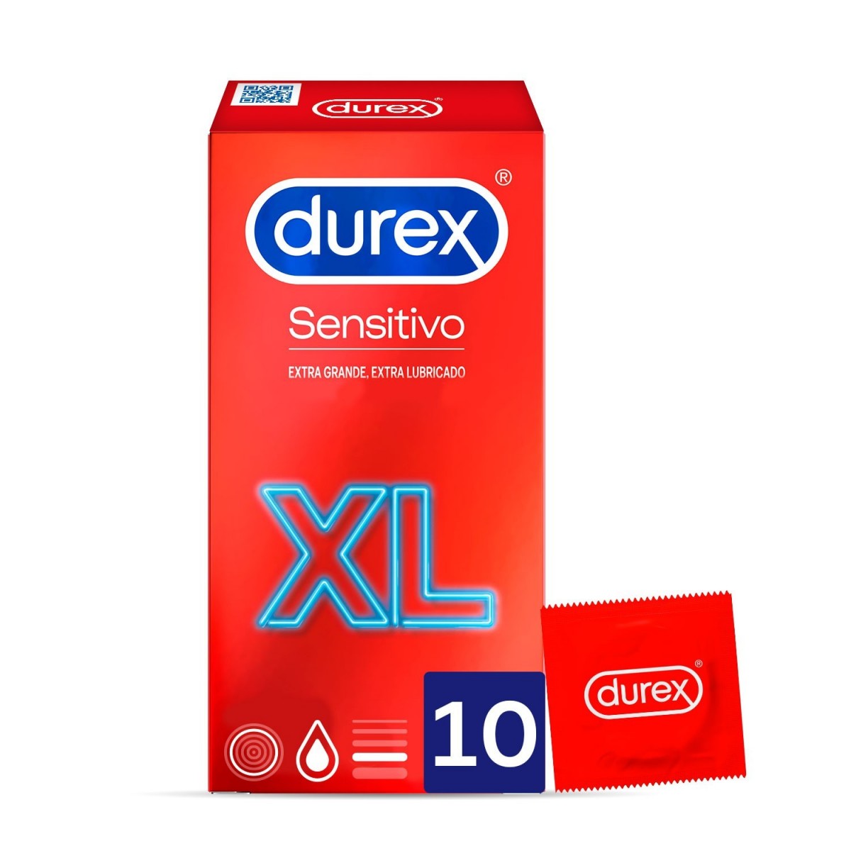 DUREX SENSITIVO XL PRESERVATIVOS 10 UNIDADES