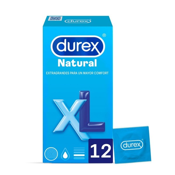 DUREX NATURAL XL PRESERVATIVOS 12 U