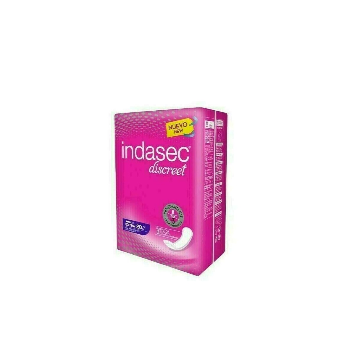 INDASEC DISCREET EXTRA COMPRESA PERDIDAS LEVES...