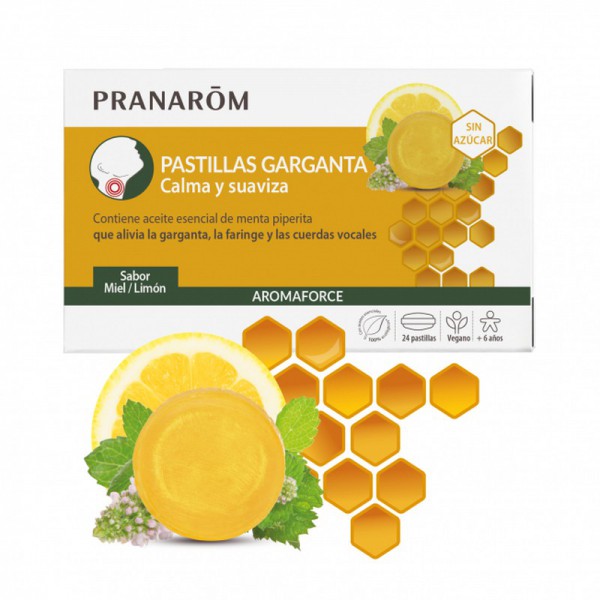 PASTILLAS GARGANTA AROMAFORCE 24 PASTILLAS MIEL PRANAROM