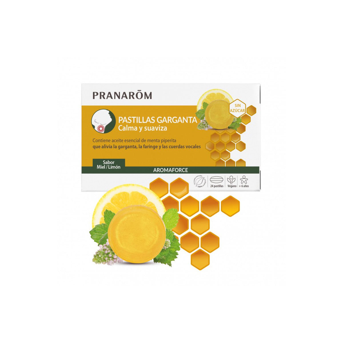 PASTILLAS GARGANTA AROMAFORCE 24 PASTILLAS MIEL...