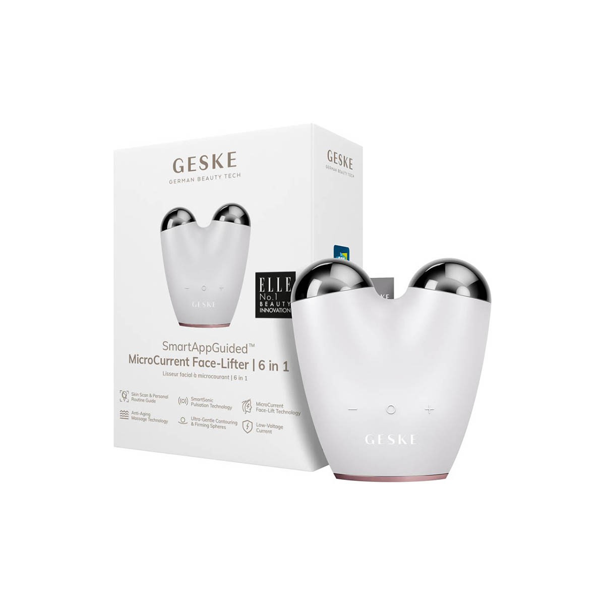 MICROCURRENT FACE LIFTER 6 IN 1 WHITE ROSE GOLD...