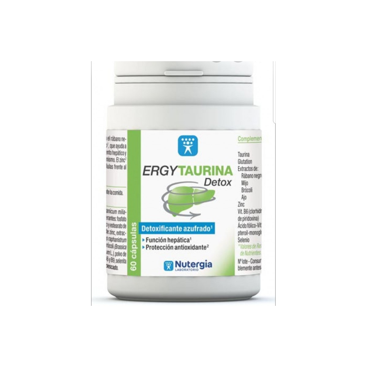ERGYTAURINA DETOX 60 CAPSULAS NUTERGIA