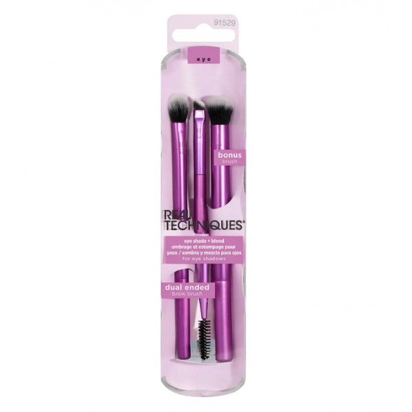 REAL TECHNIQES BROCHAS PARA SOMBRAS Y PARA MEZCLAR OJOS...