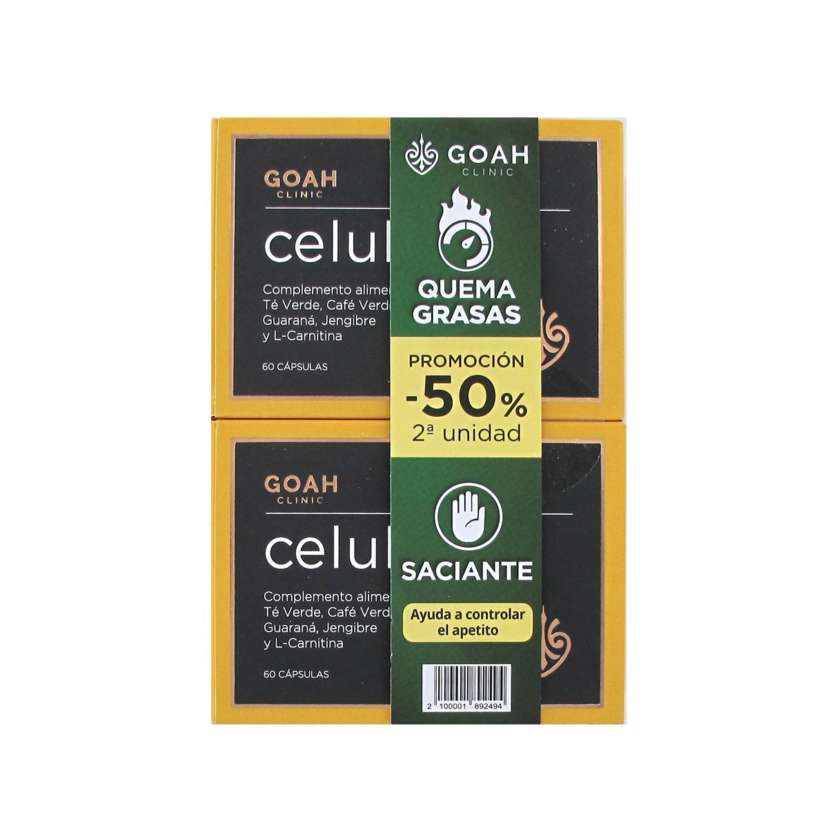 PACK CELULIT QUEMAGRASAS SEGUNDA UNIDAD 50%...