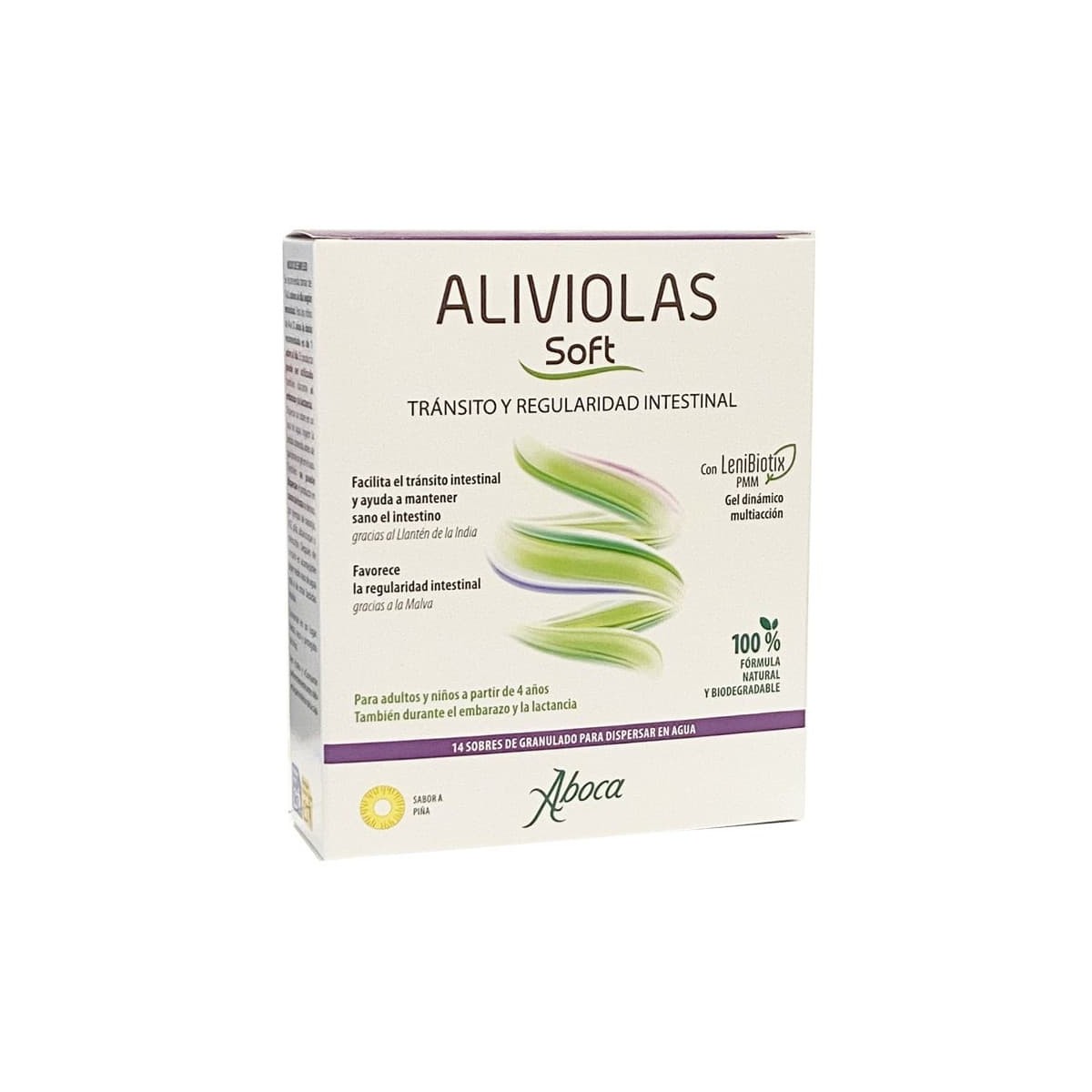ALIVIOLAS SOFT 14 SOBRES 3,8 G SABOR PIÑA ABOCA