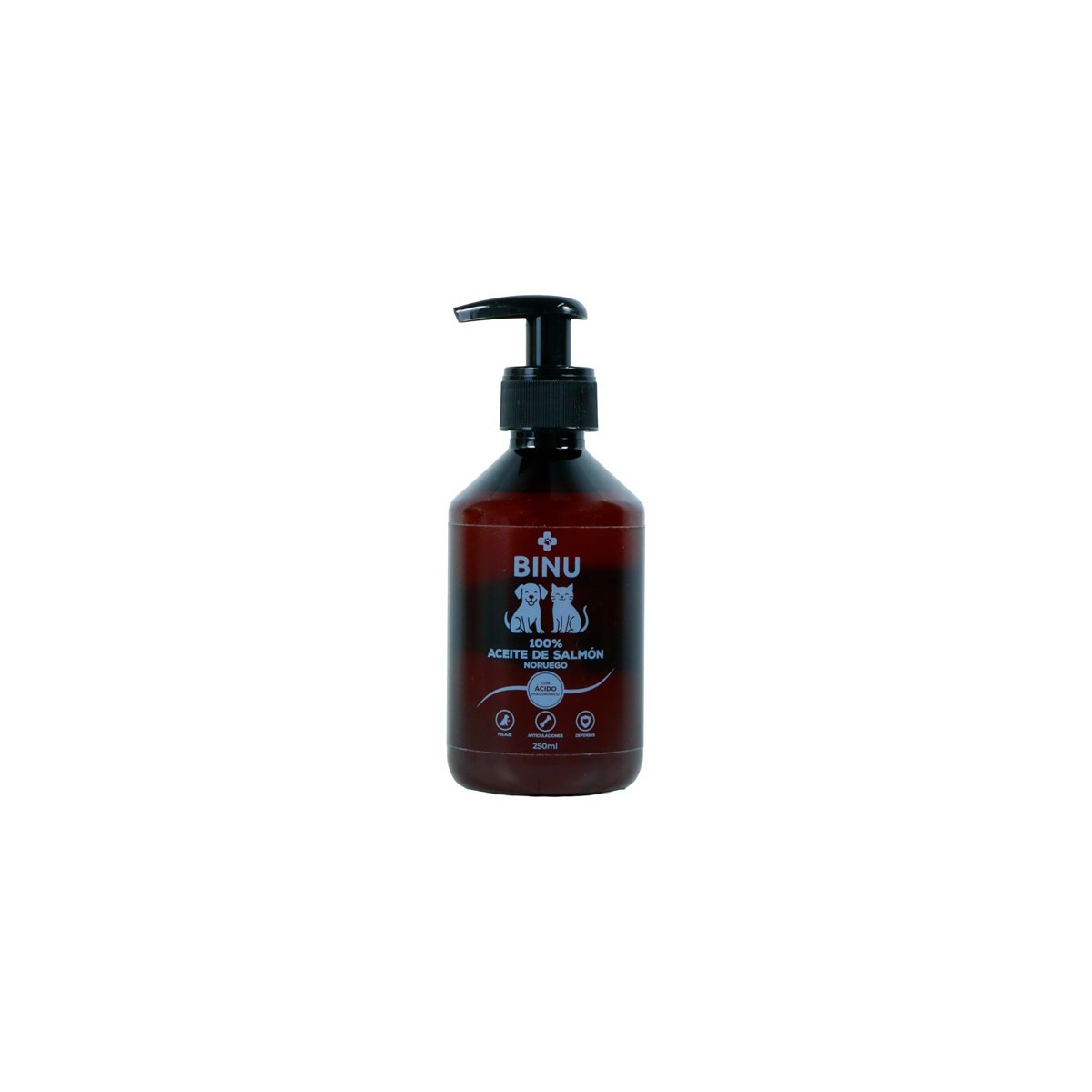 BINU 100% ACEITE DE SALMON NORUEGO 250 ML...