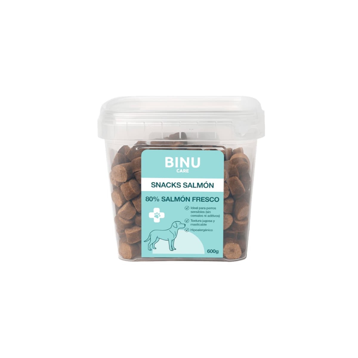 BINU CARE SNACKS SALMON 600GR PERROS