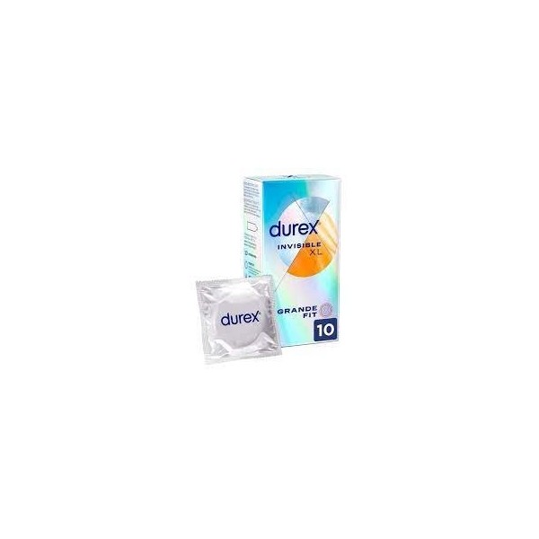 DUREX INVISIBLE XL PRESERVATIVOS 10 UNIDADES