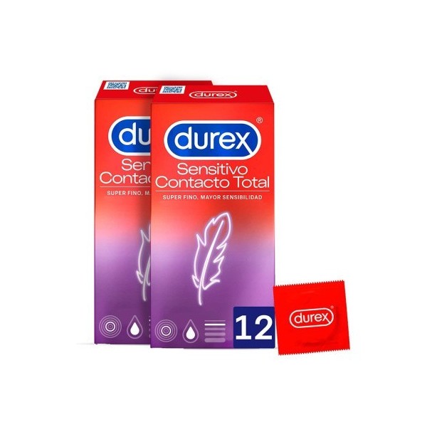 DUREX SENSITIVO CONTACTO TOTAL PRESERVATIVOS 12...