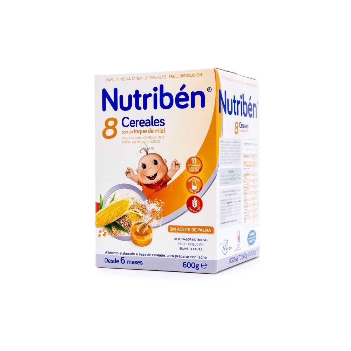 NUTRIBEN 8 CEREALES Y MIEL 600 G
